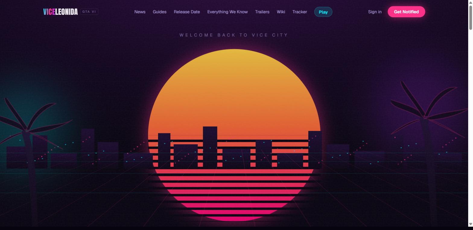 ViceLeonida GTA 6 countdown and news site